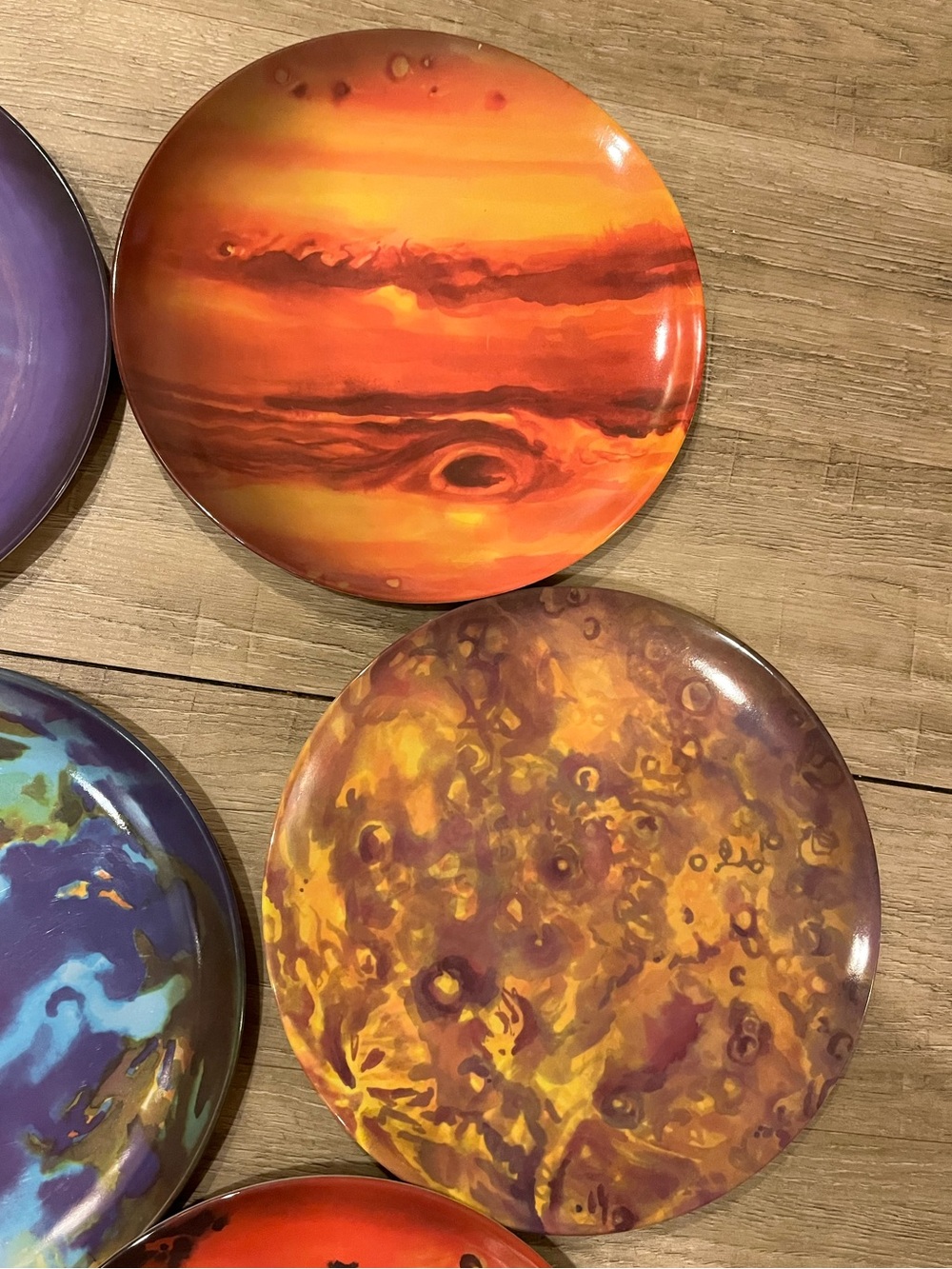 Melamine 10” Solar System Space Planet Plates Unemployed Philosophers Guild - Picture 4 of 6